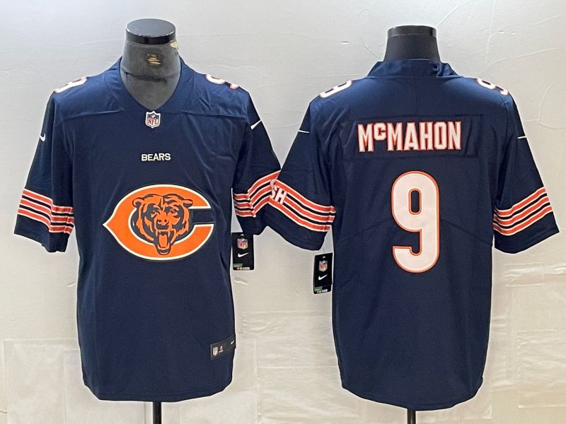 Men Chicago Bears #9 Mcmahon Blue Nike Vapor Untouchable Limited NFL Jersey->chicago bears->NFL Jersey